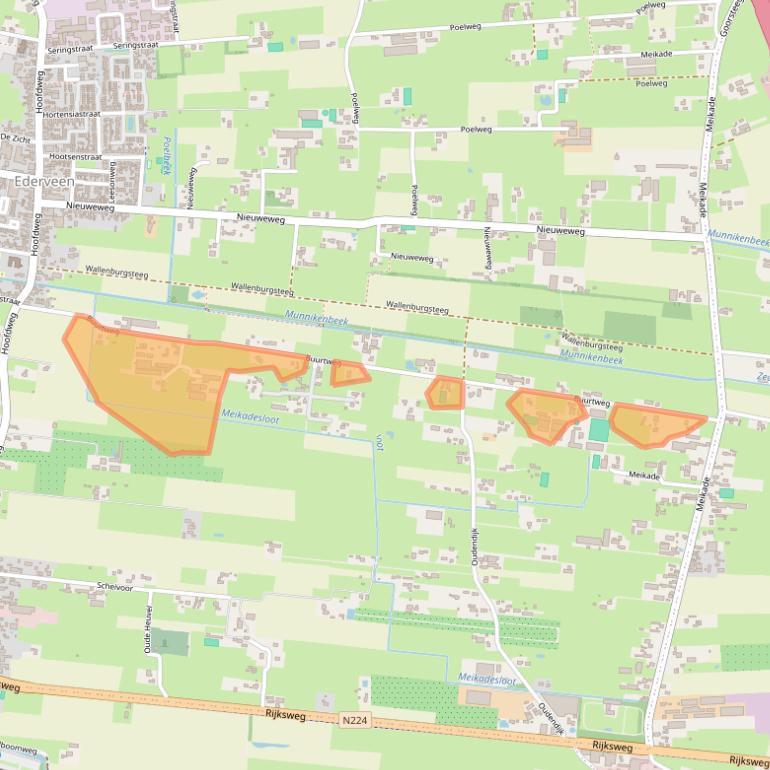 Kaart van postcodegebied 6744PR.