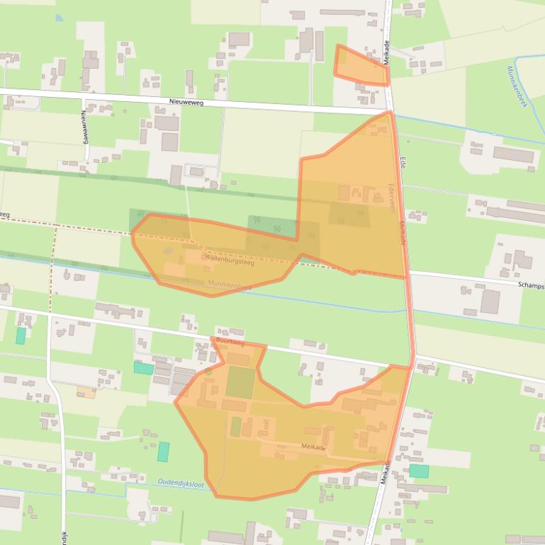 Kaart van postcodegebied 6744TB.