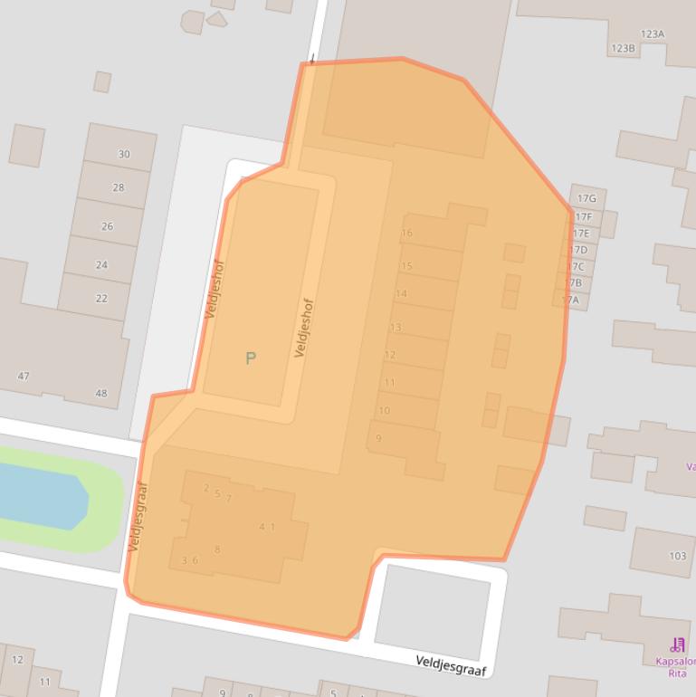 Kaart van postcodegebied 6744VB.