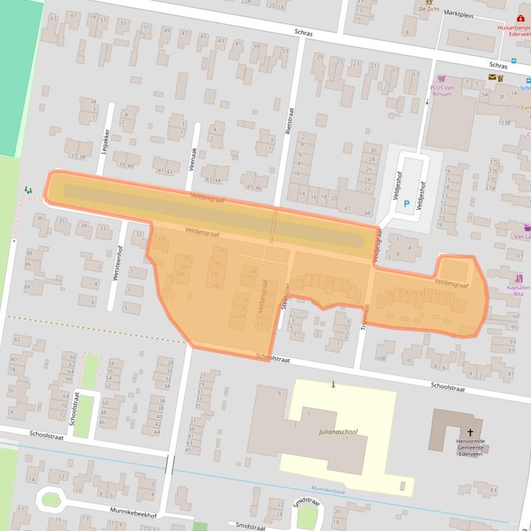 Kaart van postcodegebied 6744VC.