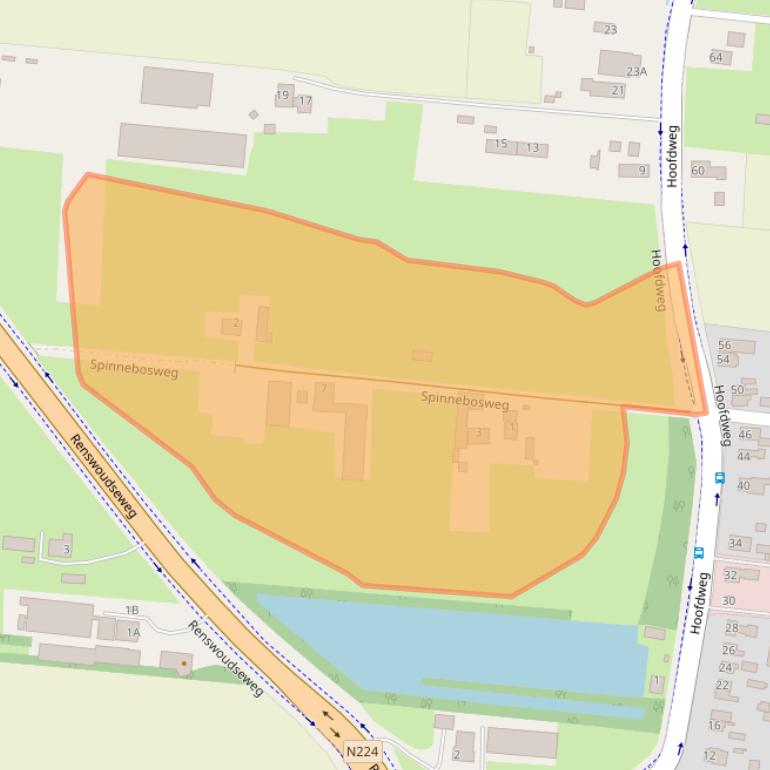 Kaart van postcodegebied 6744WC.