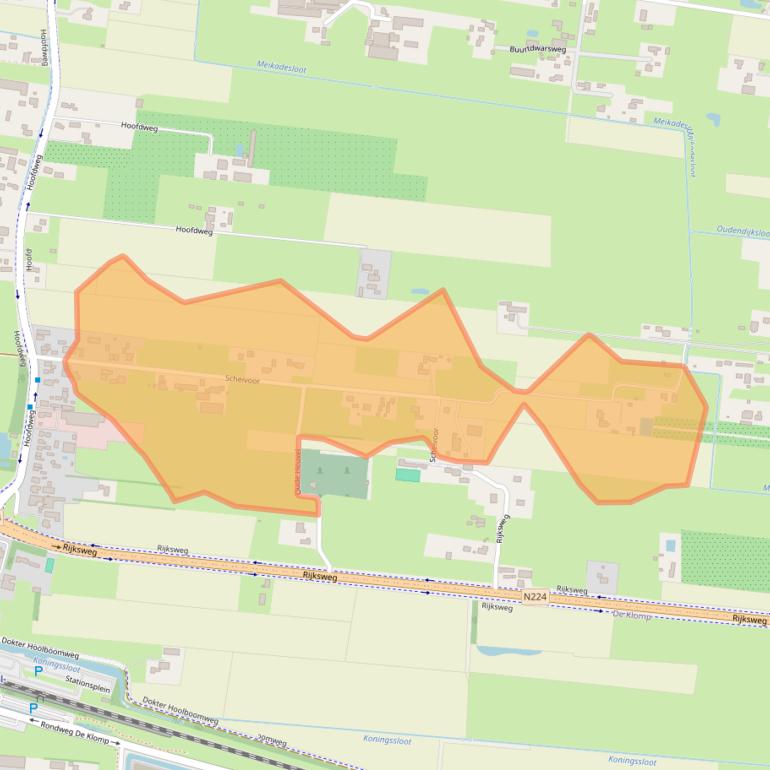 Kaart van postcodegebied 6744WD.