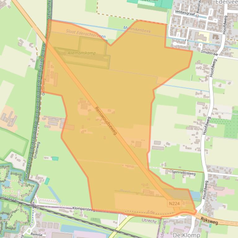 Kaart van postcodegebied 6744WE.