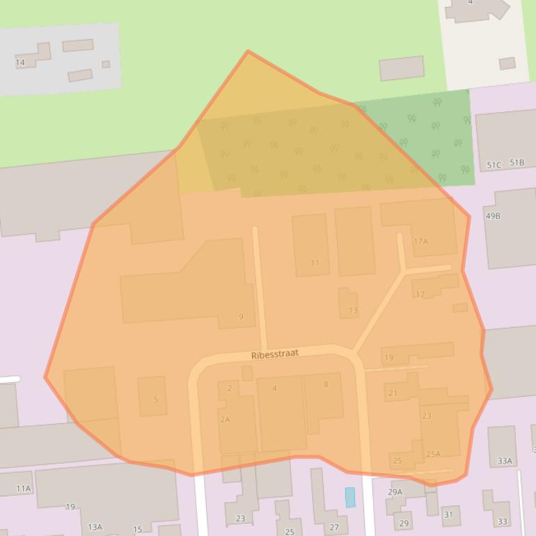 Kaart van postcodegebied 6744XA.