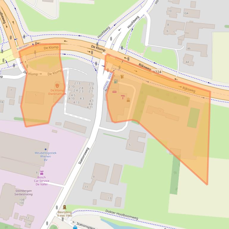 Kaart van postcodegebied 6745WB.