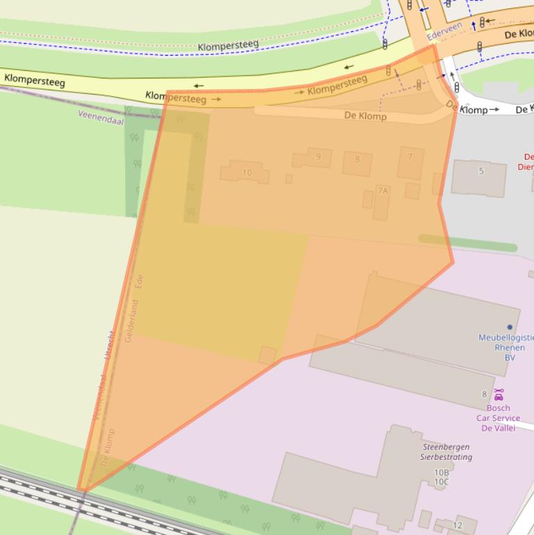 Kaart van postcodegebied 6745WD.