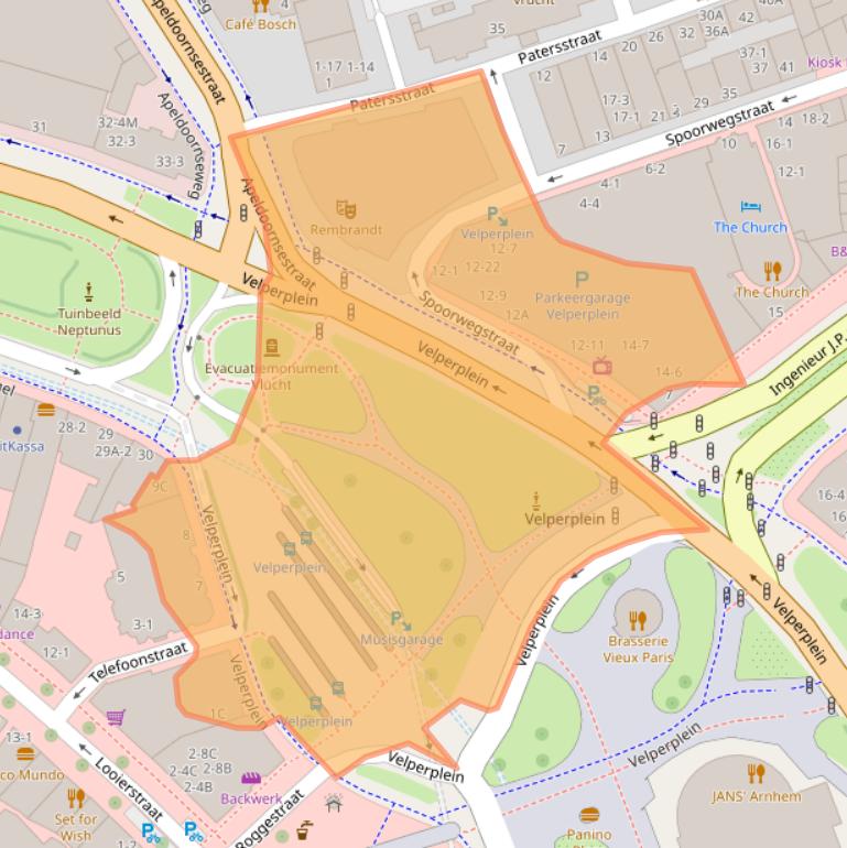 Kaart van postcodegebied 6811AG.