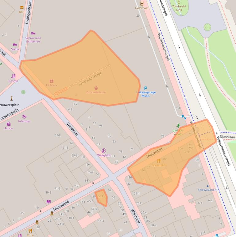 Kaart van postcodegebied 6811BM.