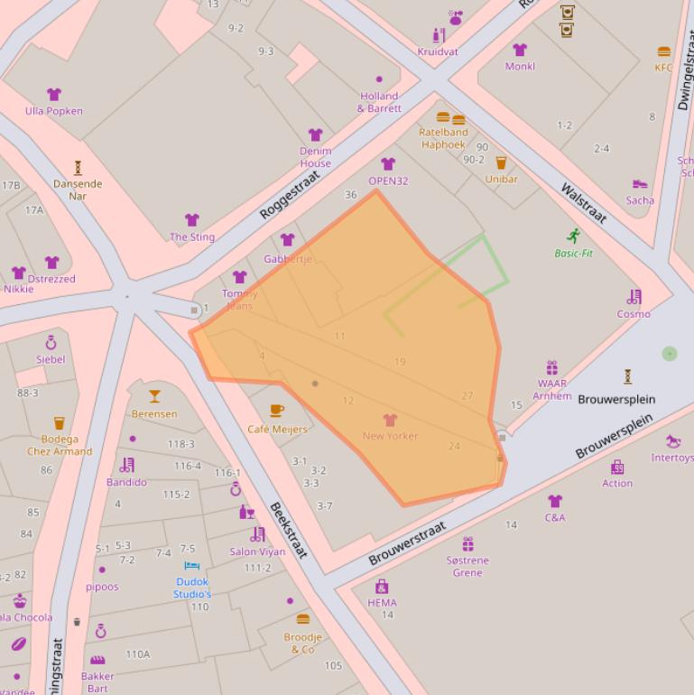 Kaart van postcodegebied 6811BT.
