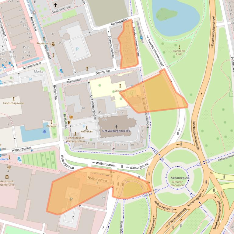 Kaart van postcodegebied 6811BW.