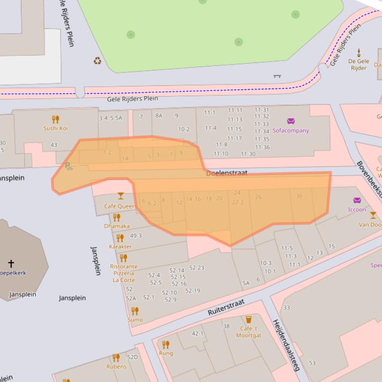 Kaart van postcodegebied 6811CN.