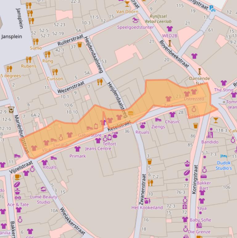 Kaart van postcodegebied 6811CX.
