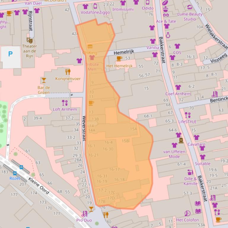 Kaart van postcodegebied 6811EL.