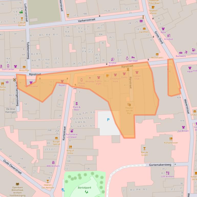 Kaart van postcodegebied 6811EX.