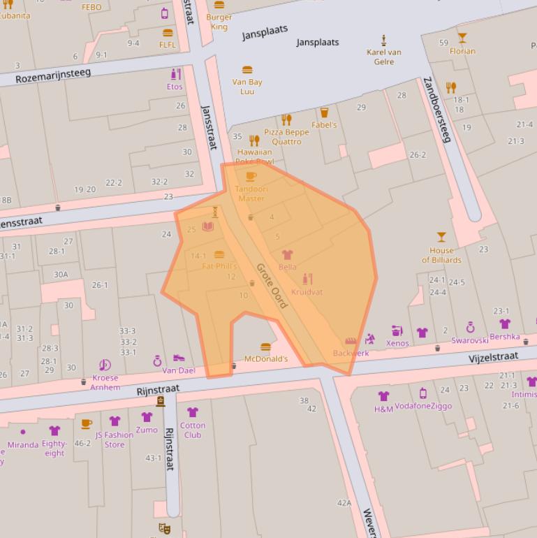 Kaart van postcodegebied 6811GA.