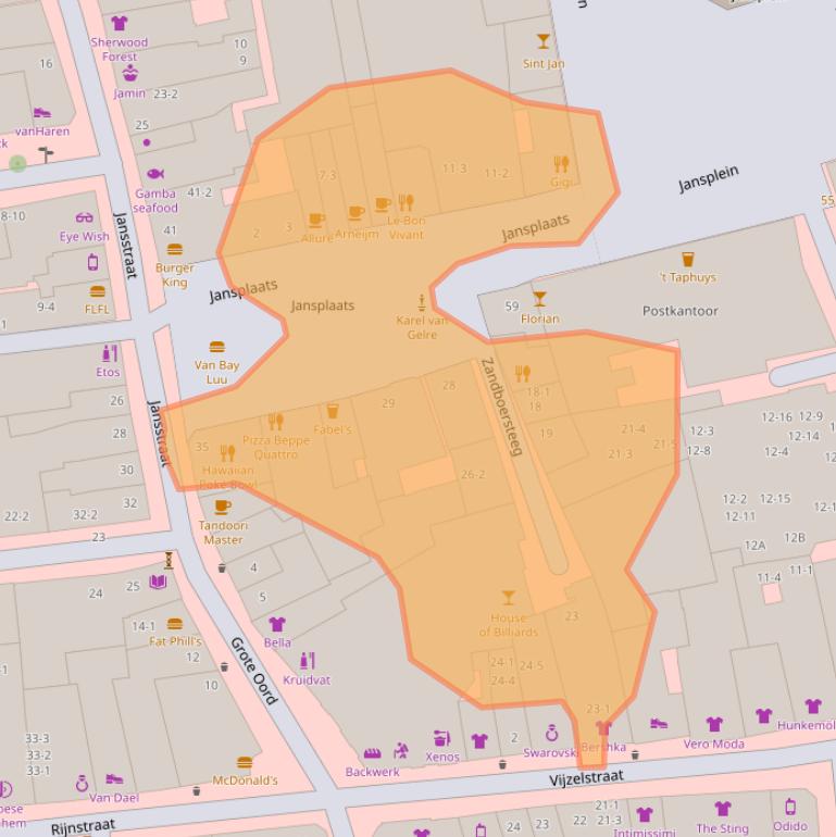 Kaart van postcodegebied 6811GB.