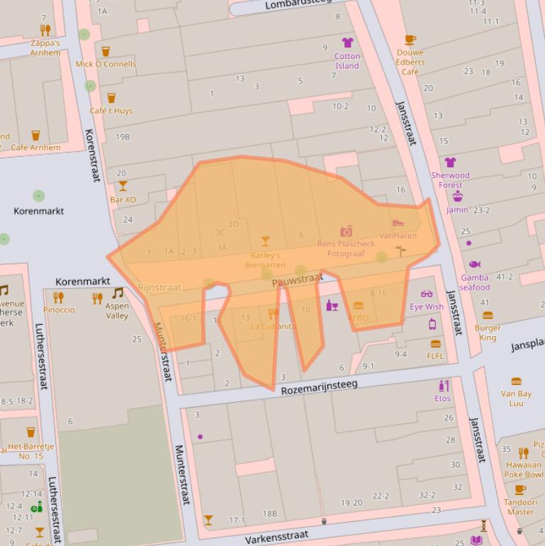 Kaart van postcodegebied 6811GK.