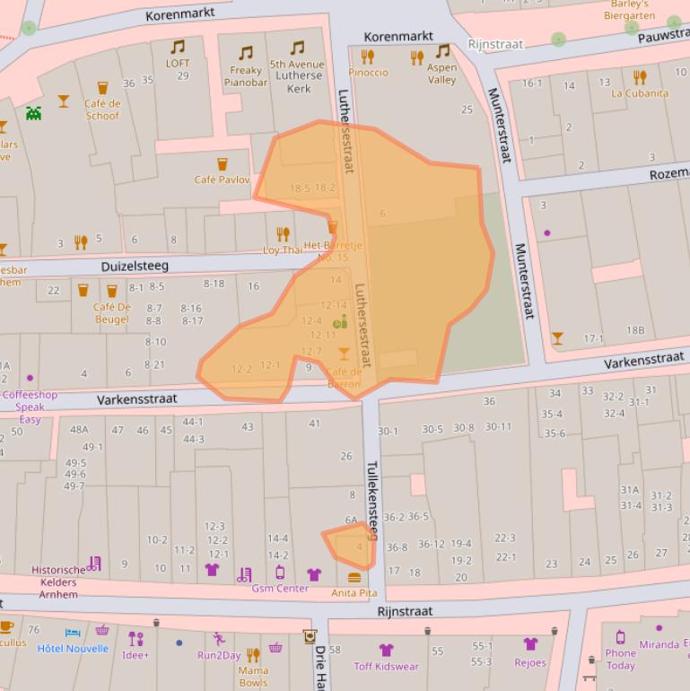 Kaart van postcodegebied 6811GR.