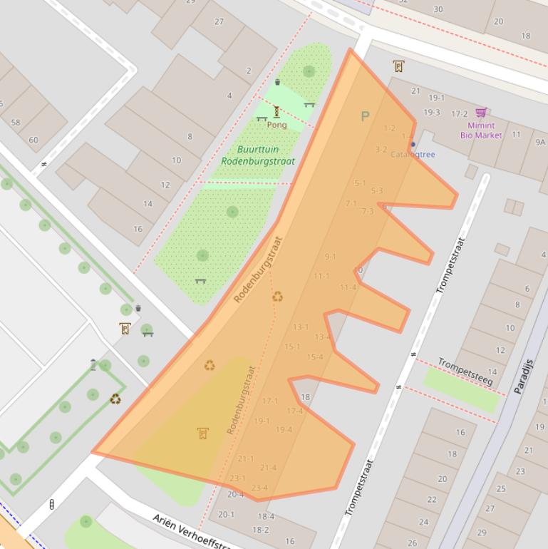 Kaart van postcodegebied 6811HM.