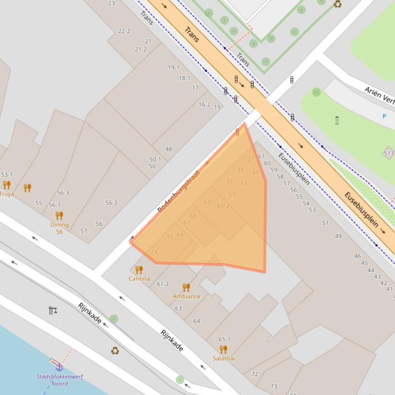 Kaart van postcodegebied 6811HN.