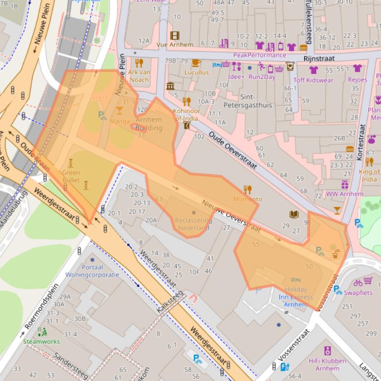 Kaart van postcodegebied 6811JB.