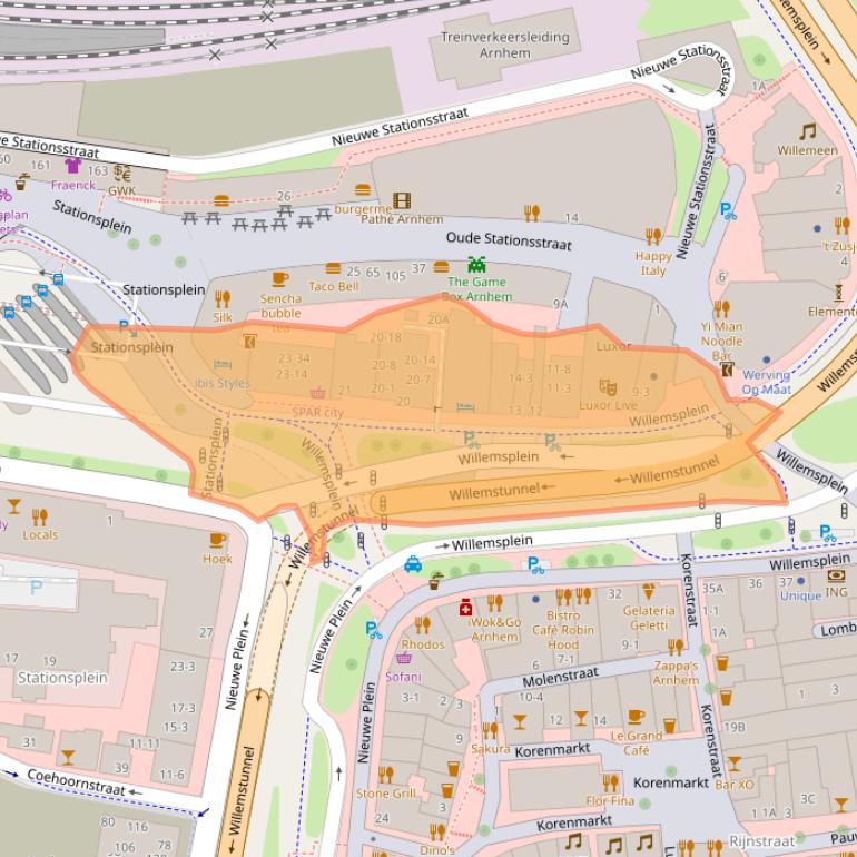 Kaart van postcodegebied 6811KB.