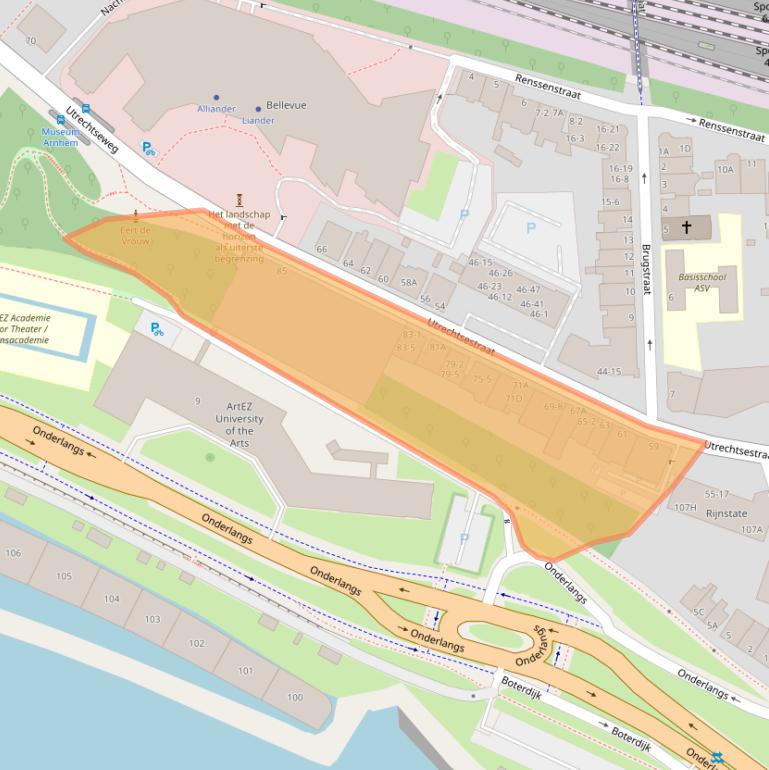 Kaart van postcodegebied 6811LW.