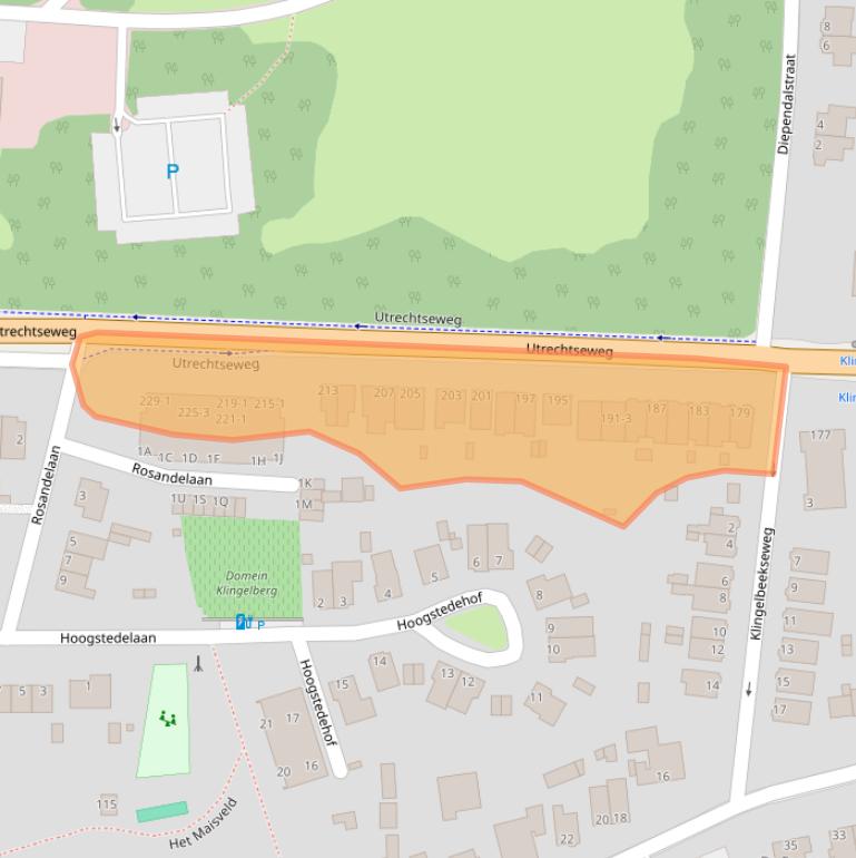 Kaart van postcodegebied 6812AD.