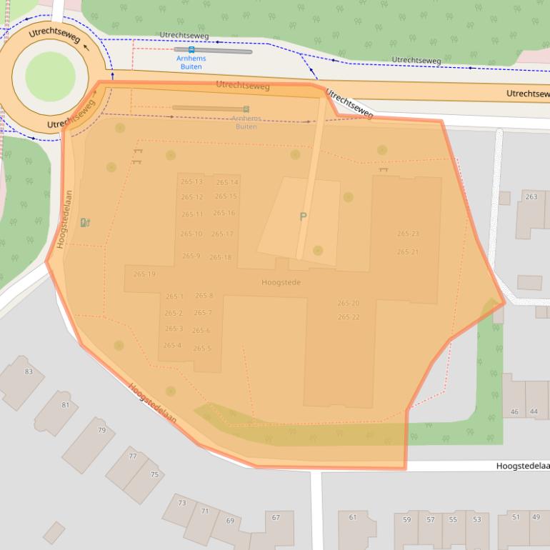 Kaart van postcodegebied 6812AG.