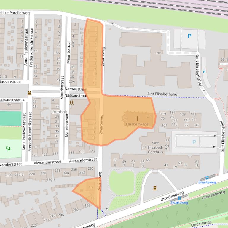 Kaart van postcodegebied 6812BA.