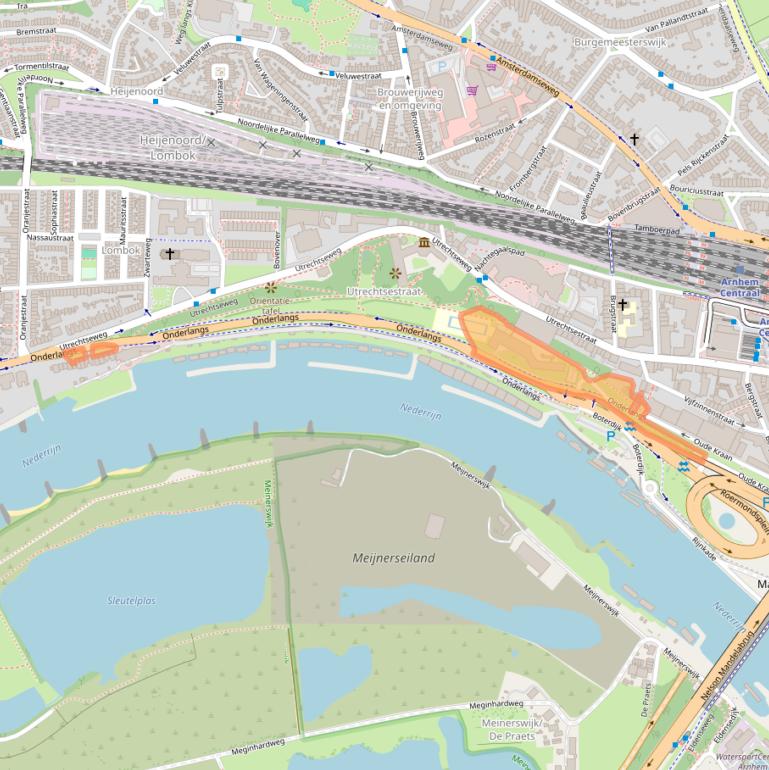 Kaart van postcodegebied 6812CE.