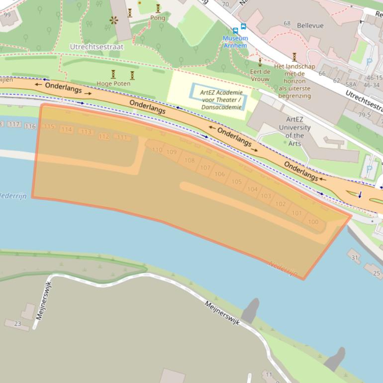 Kaart van postcodegebied 6812CH.