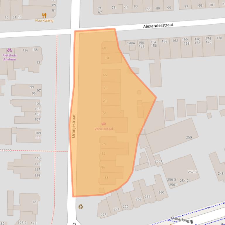 Kaart van postcodegebied 6812CS.