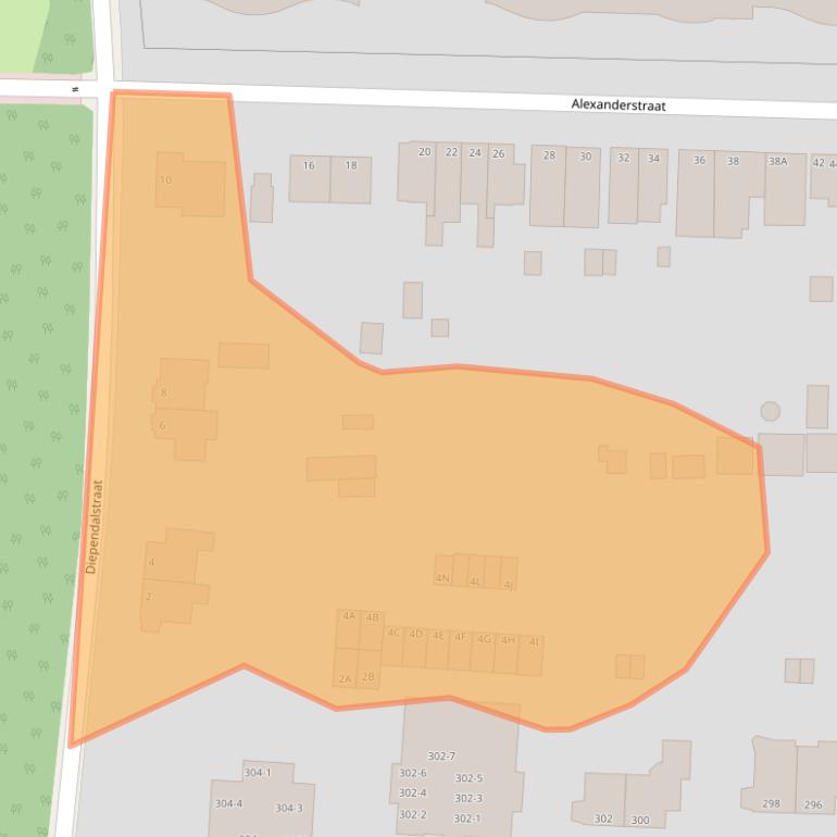 Kaart van postcodegebied 6812DA.
