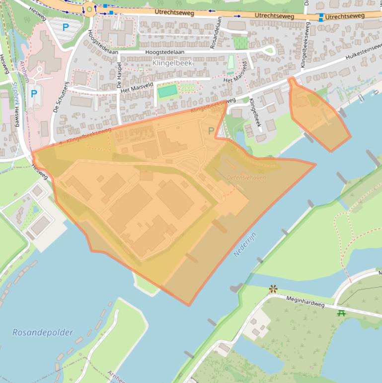 Kaart van postcodegebied 6812DE.