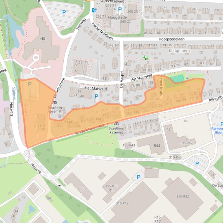 Kaart van postcodegebied 6812DJ.