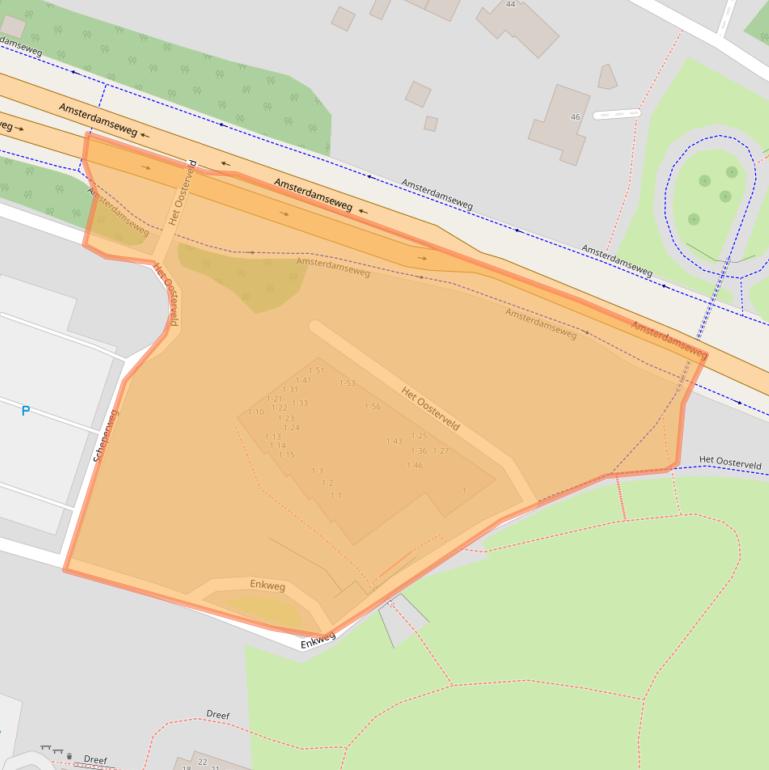 Kaart van postcodegebied 6813AZ.