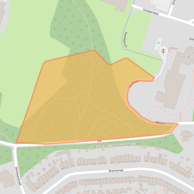Kaart van postcodegebied 6813BJ.