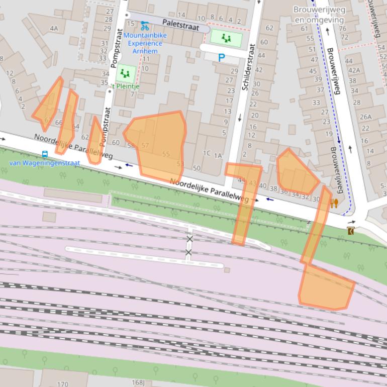 Kaart van postcodegebied 6813DA.