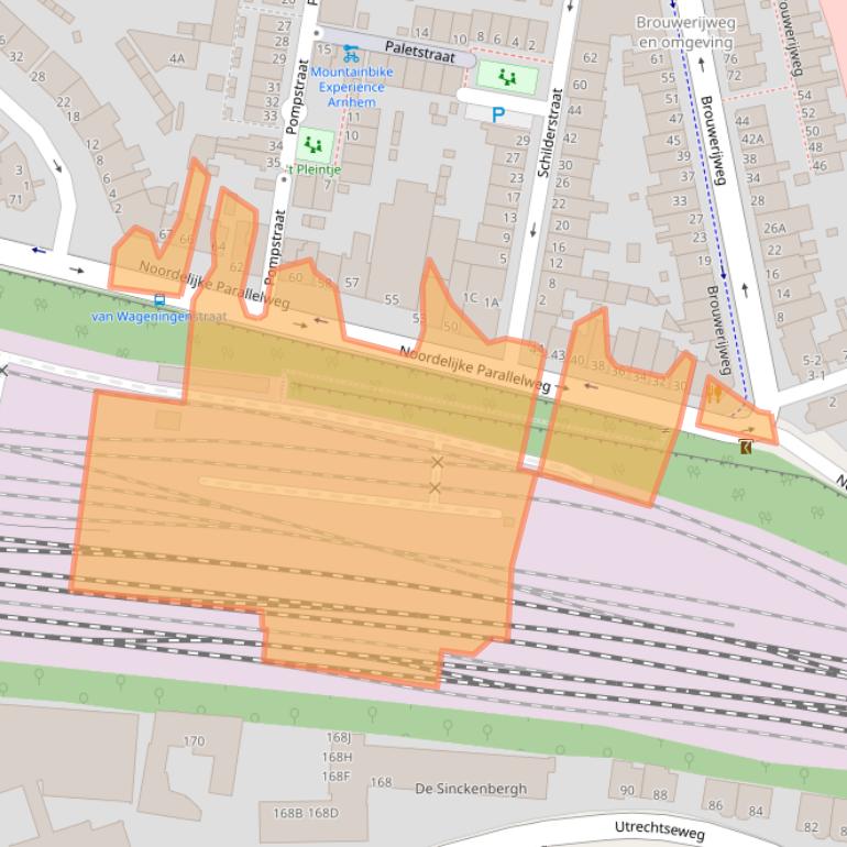 Kaart van postcodegebied 6813DD.