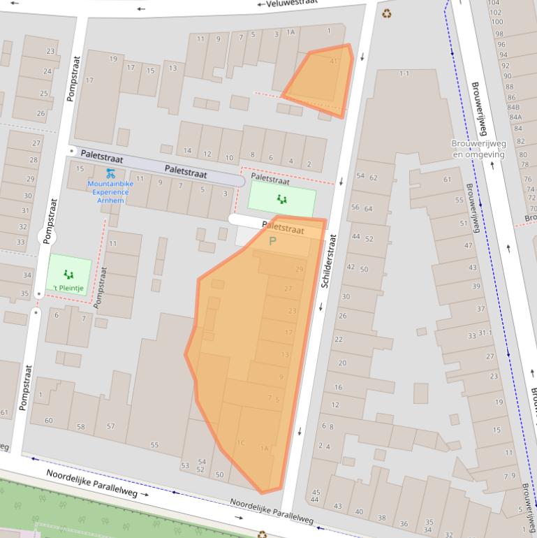 Kaart van postcodegebied 6813DH.