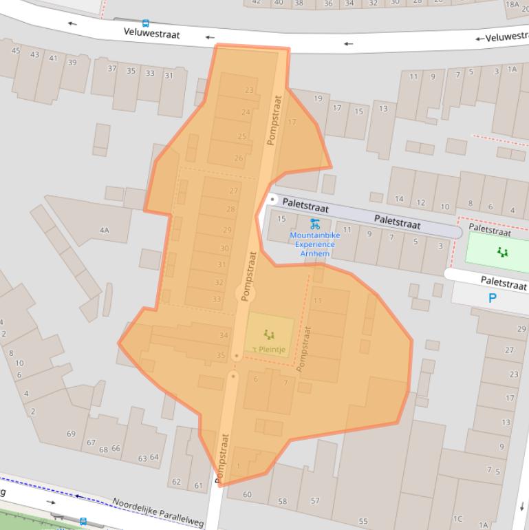 Kaart van postcodegebied 6813DL.