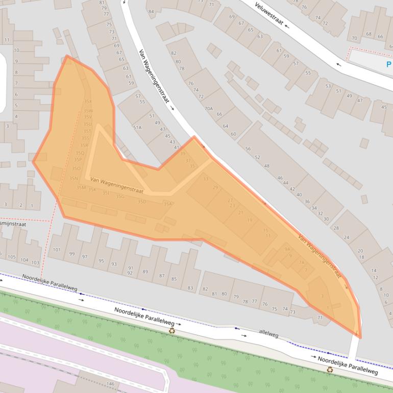 Kaart van postcodegebied 6813DM.