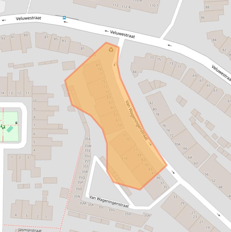 Kaart van postcodegebied 6813DN.