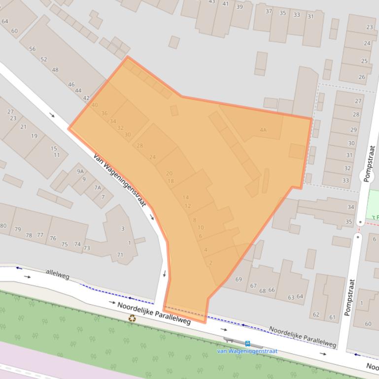 Kaart van postcodegebied 6813DP.