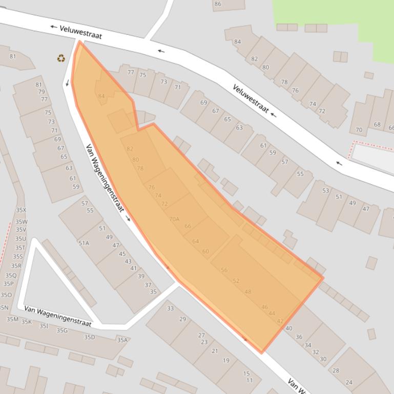 Kaart van postcodegebied 6813DR.