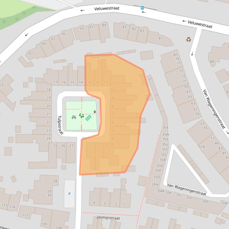 Kaart van postcodegebied 6813DS.