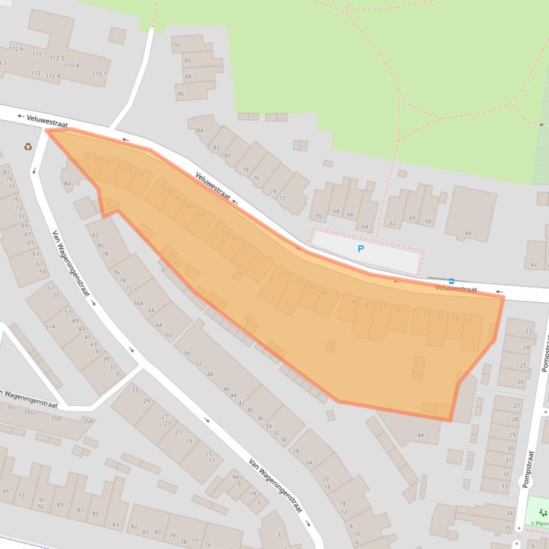 Kaart van postcodegebied 6813EB.