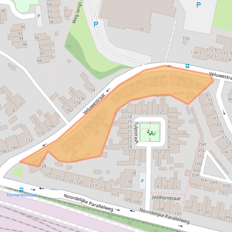 Kaart van postcodegebied 6813EC.