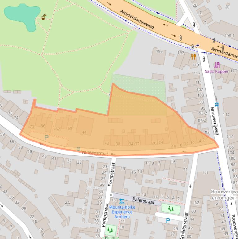 Kaart van postcodegebied 6813ED.